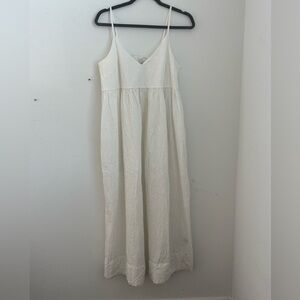 A NEW DAY White Seersucker Camisole Dress with Adjustable Straps and Pockets